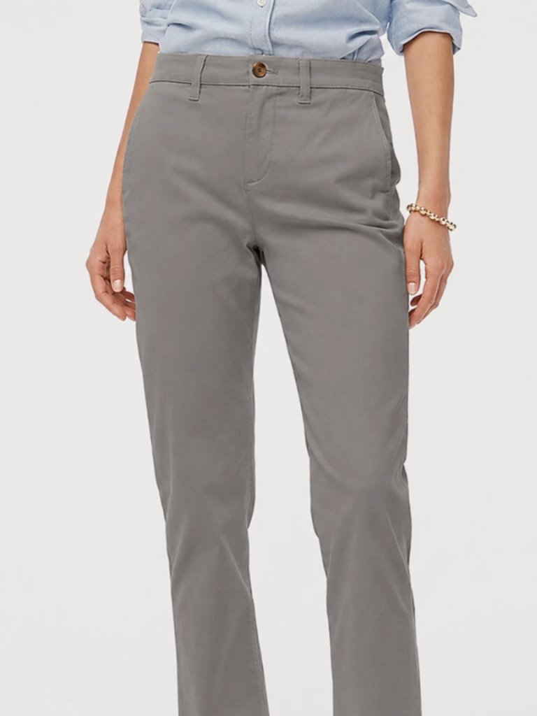 J Crew Girlfriend Stretch Chino Size P4 Dove Grey